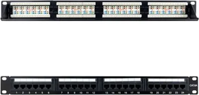 Productafbeelding van Nanokabel 10.21.4124, RJ-45, Cat6a, 22/23/24/26, zwart, 1U, RoHS-conform