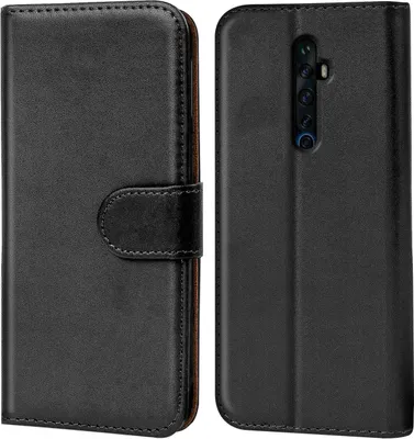 Produktbild von Conie Klapp Tasche für OPPO Reno2 Z Kartenfach Rundumschutz Hülle in Schwarz