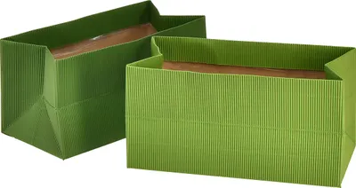 Produktbild von Blumenübertopf Gerippt Grün Oliv 24x12cm Papiertüte 6er Set, 6 Stück