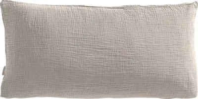 Produktbild von Pure Label Musselin Kopfkissenbezug 40x80 cm aus 100% Baumwolle - Traumhaft weiche, kuschelige Kissen-Sets in Taupe aus Musselin