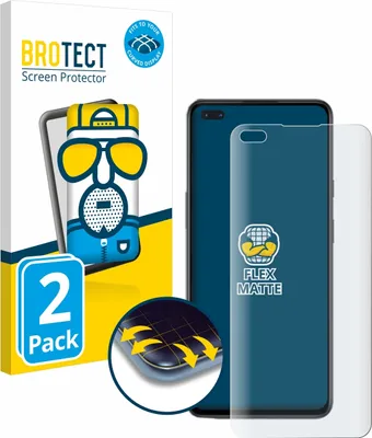 Produktbild von 2x BROTECT Fullscreen Schutzfolie für OnePlus Nord Displayschutz Folie Fullcover Matt Entspiegelungsfolie