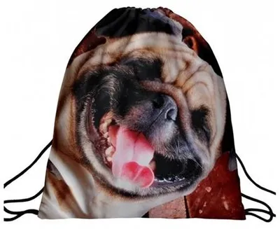 Produktbild von Rucksacktasche mit „Pugs Tongue“-Aufdruck (A4)