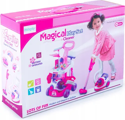 Produktbild von Kinderplay Putzwagen mit Staubsauger – Reinigungsset für Kinder mit Zubehör – Spielzeug ab 3 Jahren KP2873