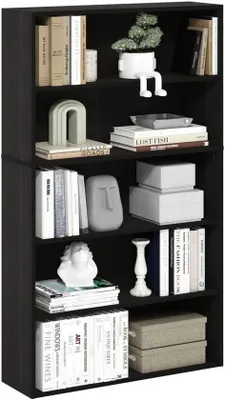 Immagine prodotto di Libreria aperta in legno color caffè espresso a cinque ripiani