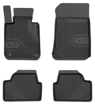 Image de Tapis de sol en caoutchouc pour BMW Seria 1 E81 2004-2011 (hayon) – 4 pièces, noirs, sur mesure