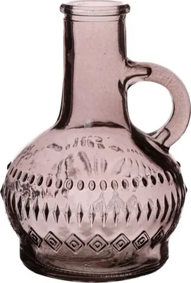 Produktbild von Glasvase klein 'Lille', Höhe 10cm, Durchmesser 7 cm, viele Farben zur Auswahl | Glasflasche, Farbe:Grau