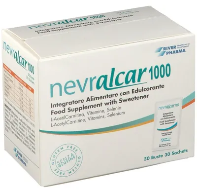 Produktbild von NEVRALCAR Nahrungsergänzungsmittel Serie 1000 mit Acetyl-L-Carnitin und L-Carnosin, 30 Beutel