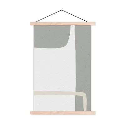 Produktbild von MuchoWow® Textilposter Abstrakt - Minimalismus - Design 60x90 cm mit holzfarbenen Rahmen - Textil