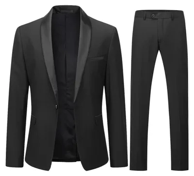 Productafbeelding van Solidchoice - Heren 2-Piece Pak met Slim Fit voor Feestelijke Gelegenheden