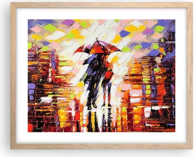 Produktbild von Gerahmtes Poster - Rahmen in heller Eiche - gehen liebhaber - 50x40 cm - Wand Bild - Wanddeko - Wandbilder - Kunstposter - Wandposter - Bilderrahmen - Bilder - Kunstdruck - Wandbild - P2NAA50x40-3527
