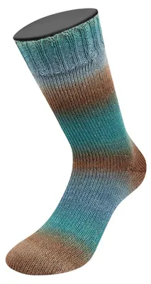 Produktbild von Lana Grossa - Meilenweit 100g Color Mix Sparks 7615 graublau petrol seegrün graubraun dunkelbraun blaupetrol