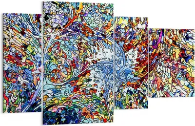 Produktbild von Bild auf Leinwand - Leinwandbild - Abstraktion modern - 120x70cm - Wand Bild - Wanddeko - Leinwanddruck - Bilder - Kunstdruck - Wanddekoration - Leinwand bilder - Wandkunst - DL120x70-4045