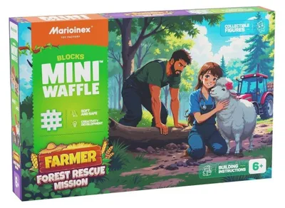 Zdjęcie produktu dla MARIOINEX Klocki waffle Farmer Leś.ak.ratun.100el 07573