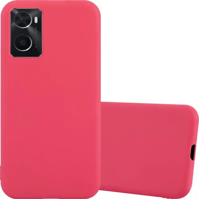 Produktbild von Cadorabo Hülle für Oppo A36 / A76 / A96 4G / K10 4G / Realme 9i Schutzhülle in Rot Handyhülle TPU Silikon Etui Case