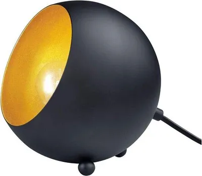 Immagine prodotto di Luce notturna da comodino - Lampada da comodino in metallo nero opaco/oro