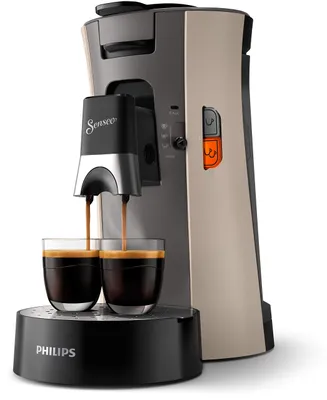 Productafbeelding van Philips Senseo® Select koffiekapsulemachine, 3 koffiespecialiteiten, keuze van koffiesterkte: Plus, Crema Plus, beige (CSA240/30)