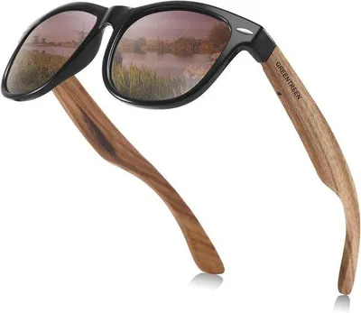 Produktbild von Polarisierende Holz Sonnenbrillen für Männer und Frauen mit UV400 Schutz - Ideal für Outdoor-Aktivitäten und Fahren