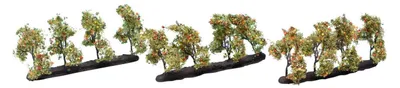 Plantagebäume mit Äpfeln, 12 St., 3,5 cm, H0