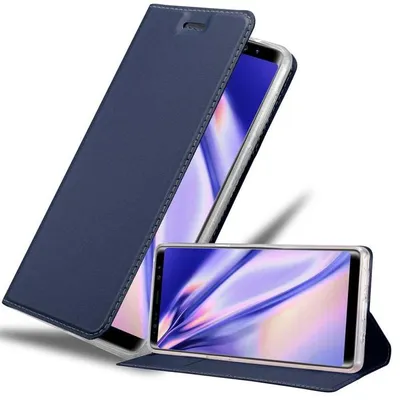 Immagine prodotto di Cadorabo custodia per cellulare per Samsung Galaxy NOTE 8 custodia protettiva in blu Cover Etui Book Case Booklet