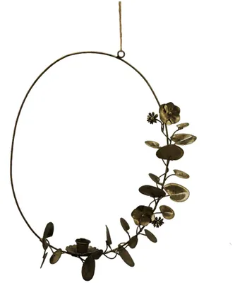 Produktbild von Kerzenhalter Ring Dekohänger Kranz braun 39x4,5x38 cm