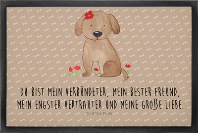 Produktbild von Mr. & Mrs. Panda fußmatte Hund Dame 50 x 75 cm - Hundeglück - Geschenk, Verliebt, Liebenswert, Schmutzfangmatte, Hundeliebe, Sprüche, Schuhabstreifer, Schmutzfänger