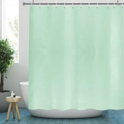 Obrázek produktu pro Vodoodpudivá sprchová záclona z polyesteru, 200 x 220 cm, zelená