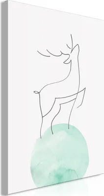 Produktbild von Italienischer Leinwand Leinwandbild - Courage (1 Part) Vertical 40x60 cm Tiere b-A-0740-b-a