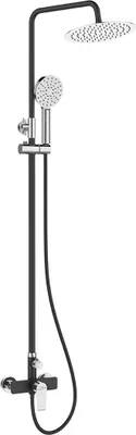 Produktbild von BADLAND Duschsäule LARGO Duschsystem, Brausegarnitur in Schwarz-Silber