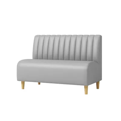 Produktbild von Gastro Sitzbank Dinerbank Sofa Gastronomiemöbel Cafe Bar Restaurants Hotel Einrichtung Stuhl Grau 120x65x85 cm【A28-07】