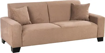 Produktbild von Sofa 3-Sitzer - Greige - Webstoff - mit Kissen
