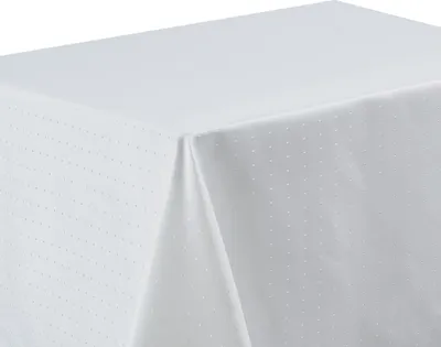 Produktbild von Tischdecke Punkte 160x160 Weiß eckig fleckenabweisend bügelfrei Tischwäsche Mitteldecke pflegeleicht