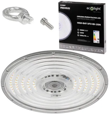 Produktbild von LED-Deckenleuchte High Bay, 150W, M10, UFO-Form, neutrales Licht, PREMIUM-Linie