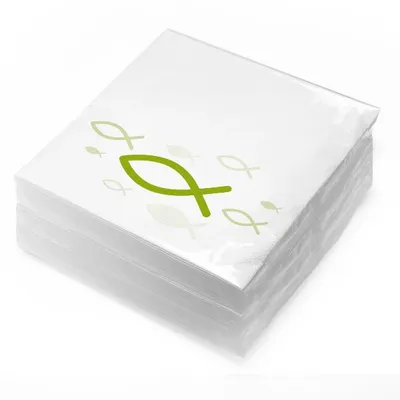 Produktbild von itenga Servietten Fisch Grün 30 x 30 cm 3-lagig 20 Stück