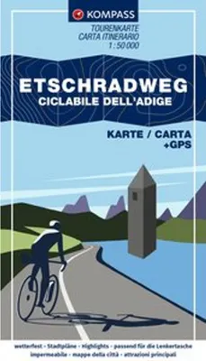 Obrázek produktu pro KOMPASS Fahrrad-Tourenkarte Etschradweg - Etschradweg 1:50 000
