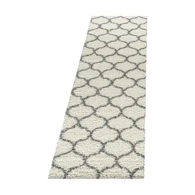 Produktbild von Teppich Läufer Wohnzimmer Creme 80x250 Skandinavisches Design aus Polypropylen