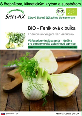 Obrázok produktu pre SAFLAX Garden to go - BIO - Feniklová cibuľka - Foeniculum vulgare var. azoricum - 100 Semená - S črepníkom, klimatickým vekom a pestovateľským substrátom