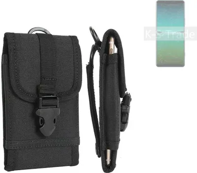 Produktbild von K-S-Trade Holster Handy Hülle kompatibel mit Sony Xperia 5 IV Holster Handytasche Gürtel Tasche Schutz Hülle Robust Outdoor schwarz