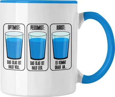 Produktbild von Trendation - Jura Tasse Geschenk Juristen Geschenkidee Lustiger Spruch Humor Anwalt (Blau)