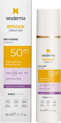 Obrázek produktu pro Opalovací krém na obličej s anti-age účinky SPF 50 Repaskin Urban 365 (Anti-Age Facial Sunscreen) 50 ml