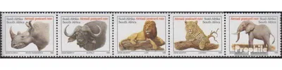 Produktbild von Briefmarken Südafrika 1996 Mi 993A-997A Fünferstreifen (kompl.Ausg.) postfrisch Freimarken: Wildtiere
