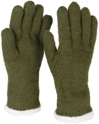 Produktbild von styleBREAKER Damen warme Winter Handschuhe mit Reiskorn Muster und Fleece, Thermo Strickhandschuhe, Fingerhandschuhe 09010040