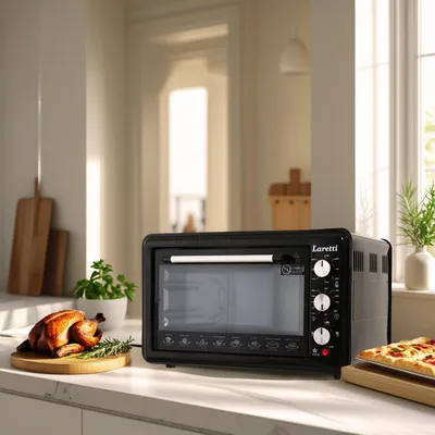 Zdjęcie produktu dla PIEKARNIK ELEKTRYCZNY Z KONWEKCJĄ Laretti LR-EC3909 Czarny 1500W 36L