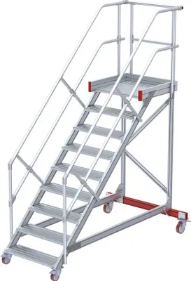 Produktbild von Euroline 513 Wartungsbühne 45° 1000mm Stufenbreite 9 Stufen Alu gerieft