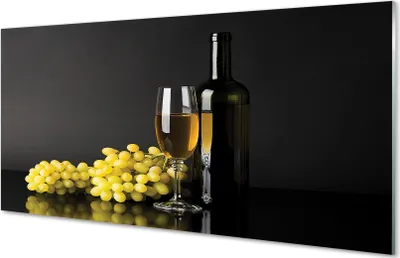 Produktbild von Glasbilder 120x60 Wandkunst Eine Flasche Wein Obst