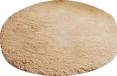 Produktbild von 40 cm rundes Badezimmer Schlafzimmer Koralle Fleece weiches nicht rutsches Bodenmatte Teppich Wohnkultur-Kamel