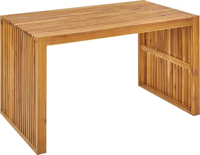 Zdjęcie produktu dla BELIANI Stół do jadalni ogrodu jasnobrązowy akacjowe 120 x 70 cm 4 osobowy nowoczesny rustykalny
