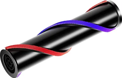 A close-up studio shot of a vacuum cleaner roller brush.
