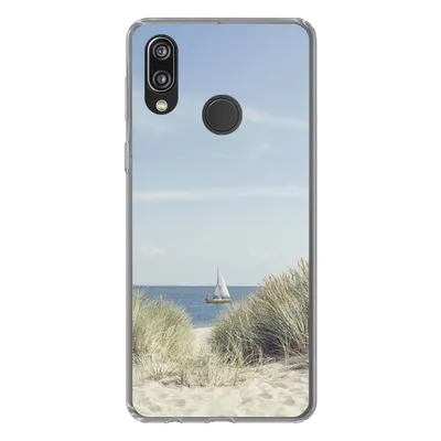 Produktbild von MuchoWow® Handyhülle Schutzhülle Hülle für Huawei P20 Lite (2020) Nordsee - Dünen - Boot Silikon Softcase Handy Hülle - Kartenhalter