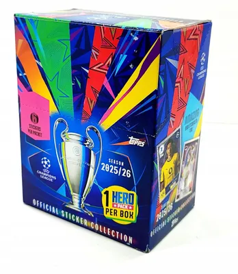 Produktbild von Uefa Champions League 2025/26 Stickers. Topps. Box / 50 Packets (49 + 1)