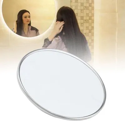 Produktbild von Reis-Makeupspiegel - 30X Vergroter - 15,5 cm - Reise- und Schminkespiegel - mit Tragbares - in Schwarz